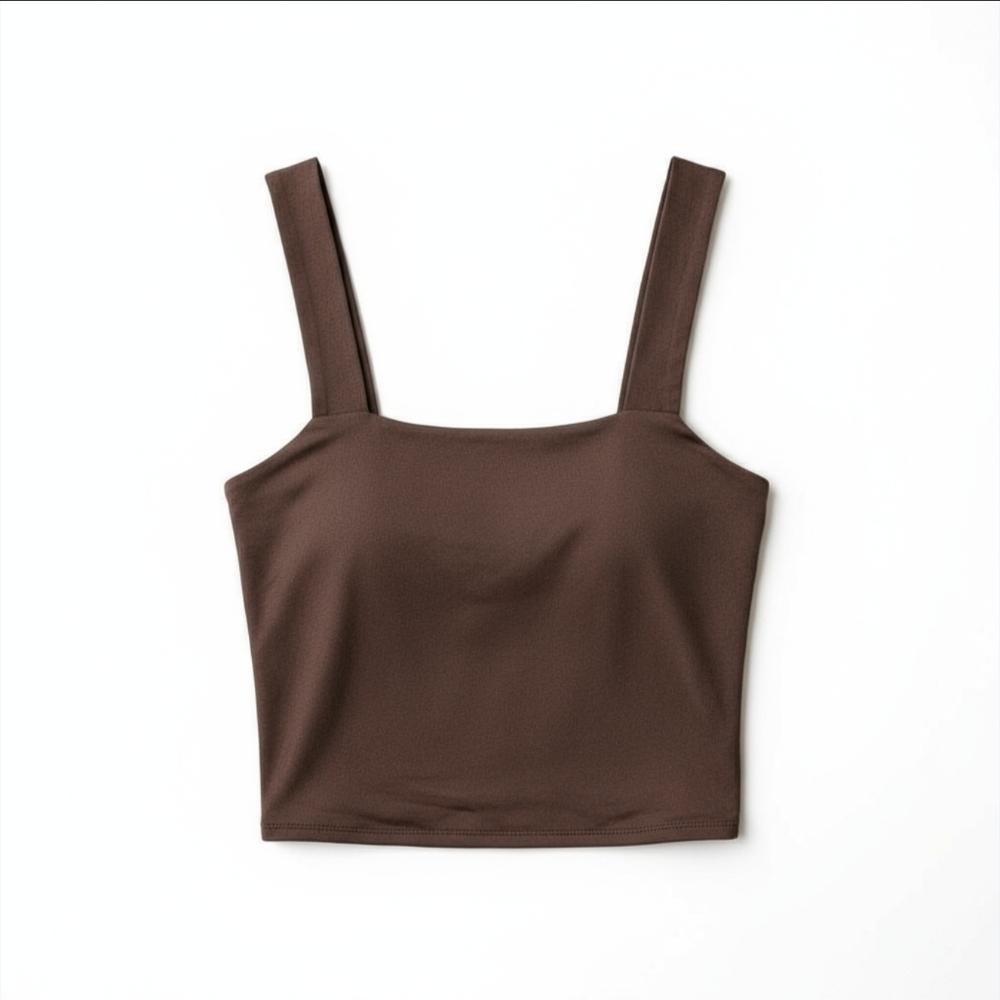 Workshop Women's Square Neck Tank Top - Brown - Size Small